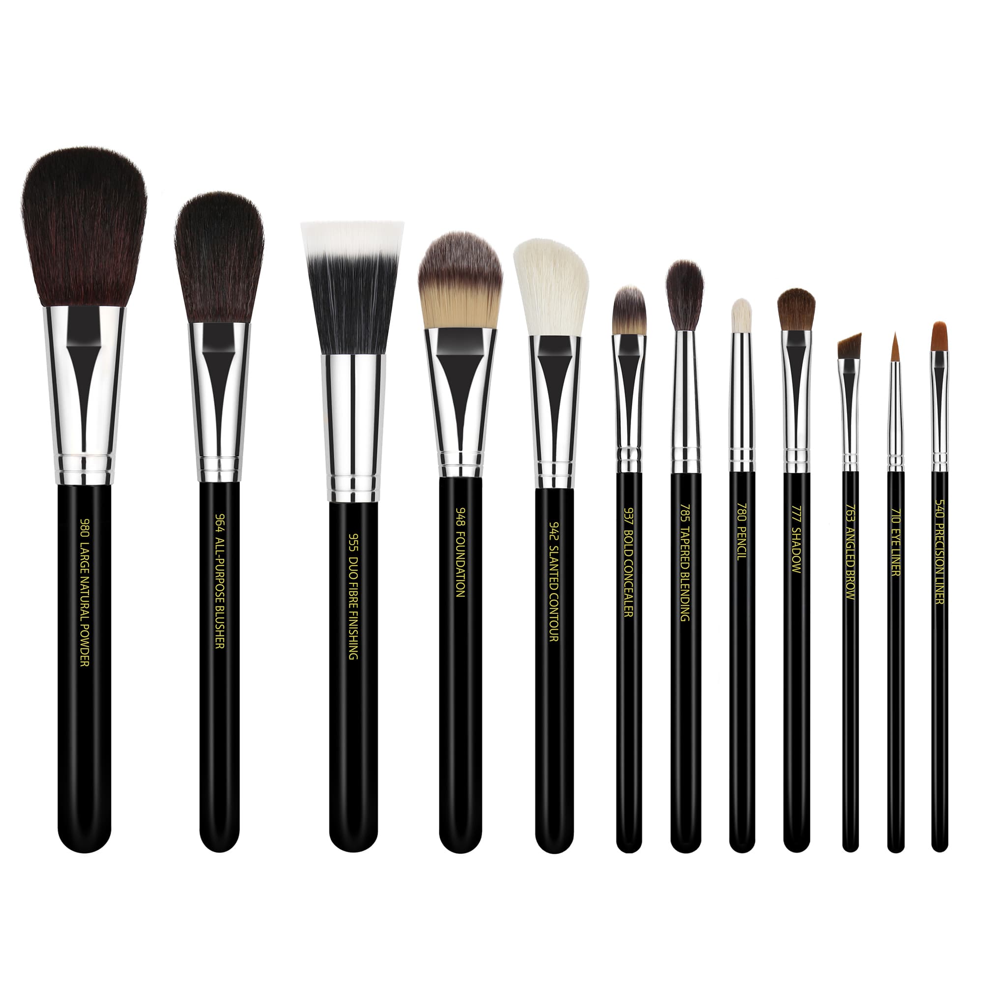 Maestro Complete 12pc. Brush Set with Roll-up Pouch – Bdellium Tools