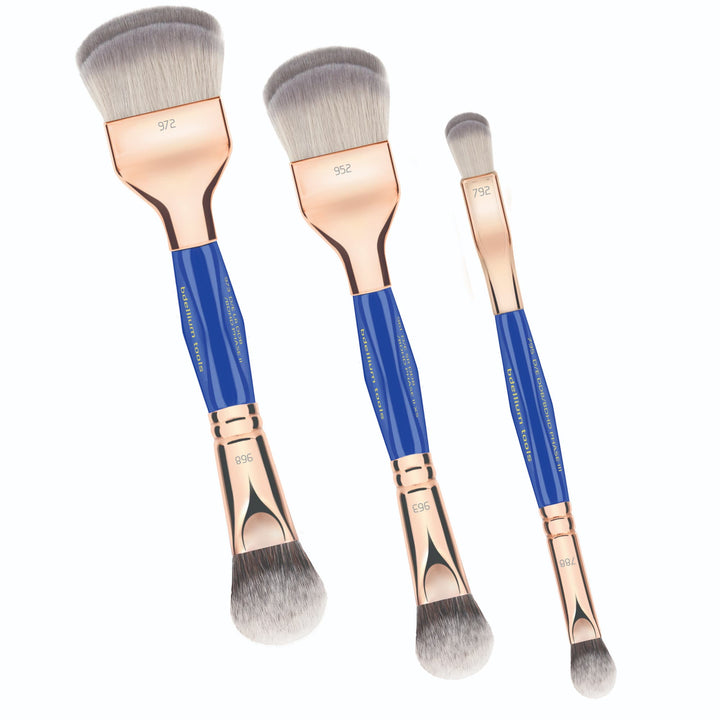 Golden Triangle Double-Ended Double Dome Blender / BDHD Brush 3pc. Set