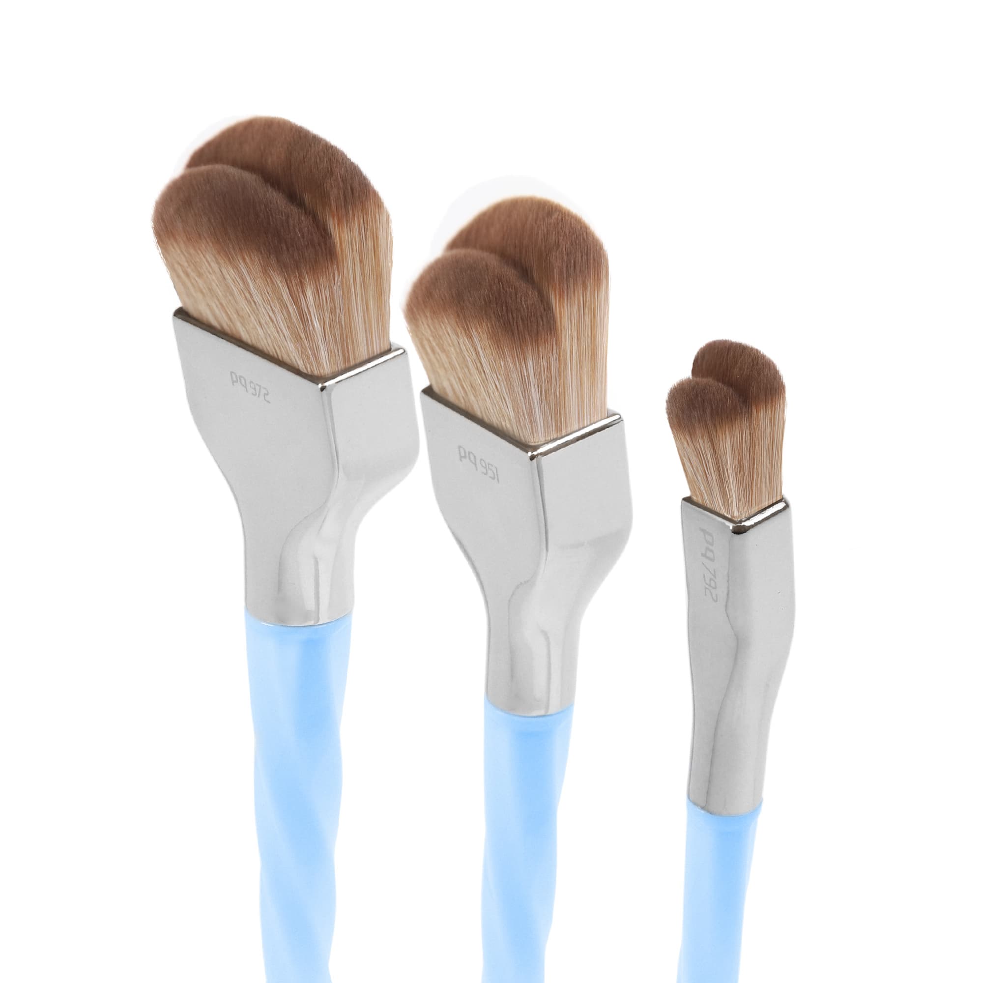 Blue Double Dome Blender 3pc. Brush Set – Bdellium Tools