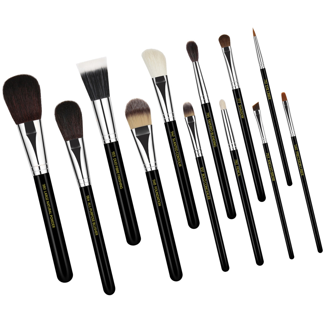 Maestro Complete 12pc. Brush Set with Roll-up Pouch