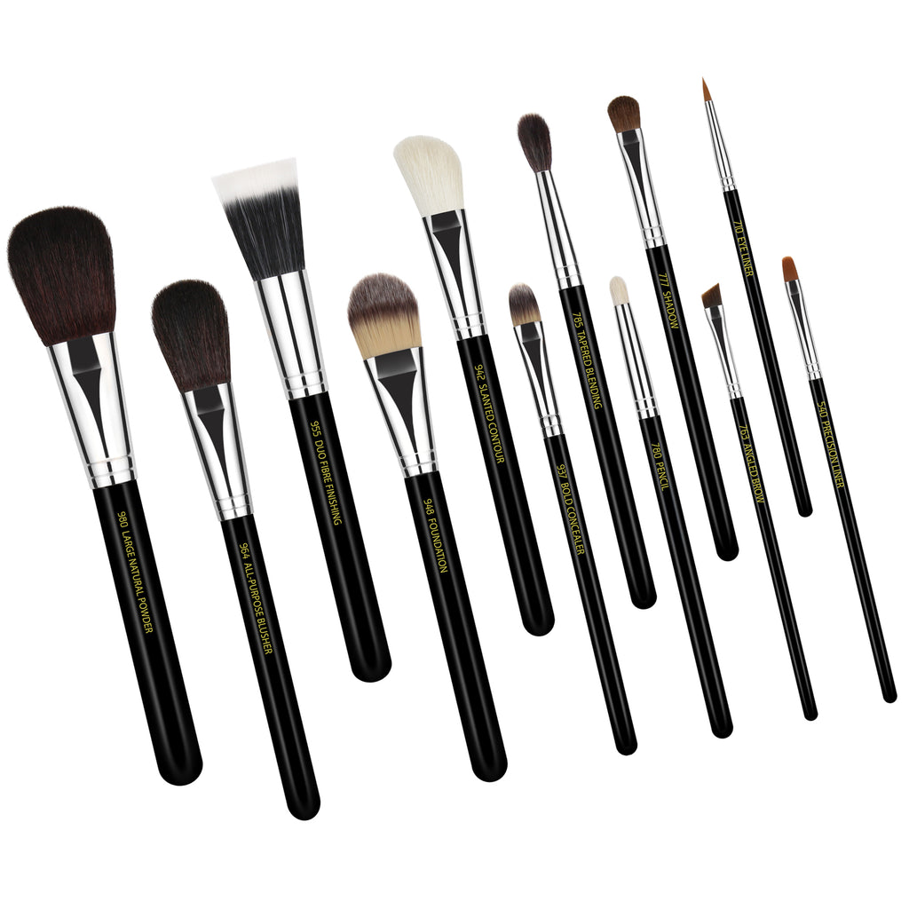 Maestro Complete 12pc. Brush Set with Roll-up Pouch – Bdellium Tools