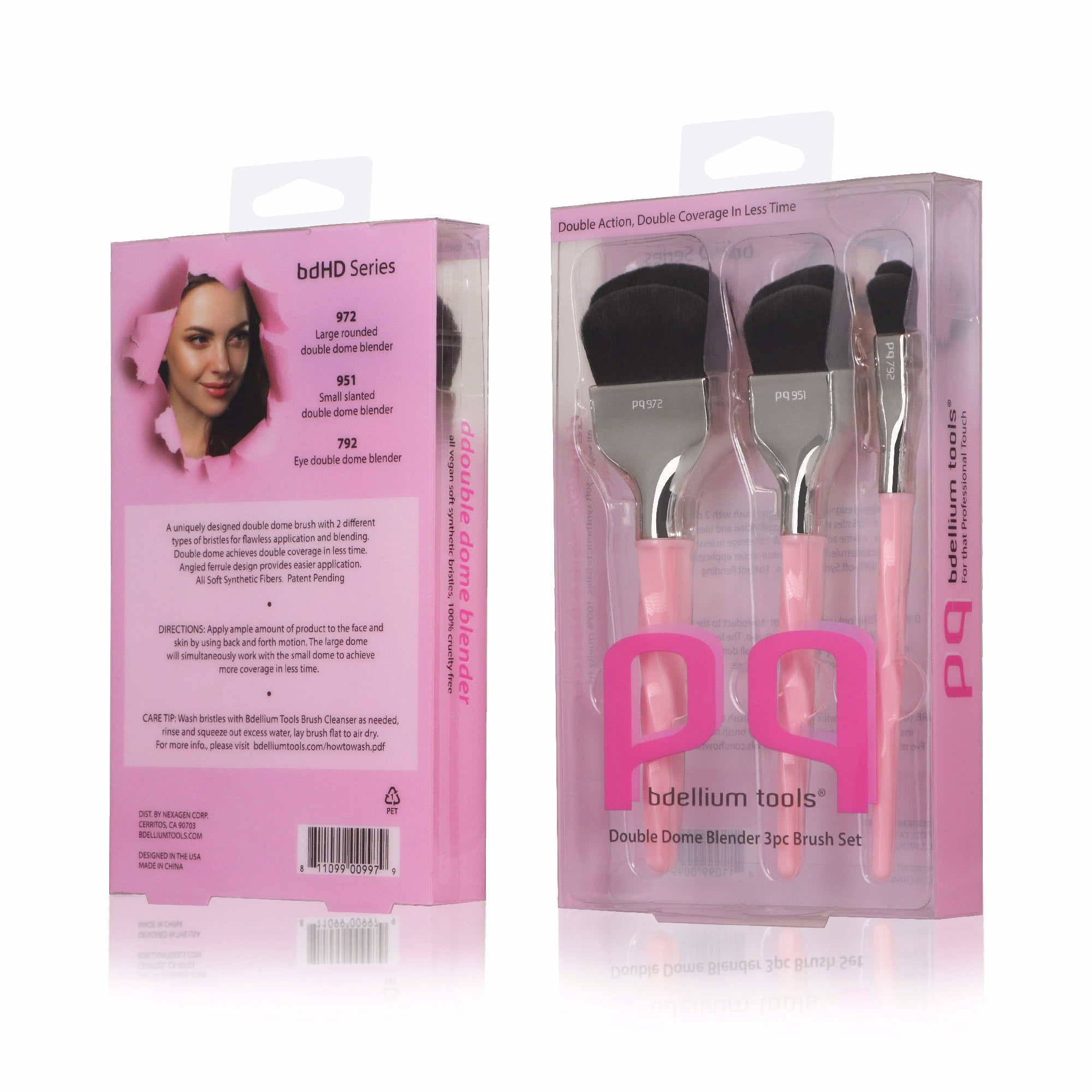 Double Dome Blender 3pc. Brush Set Bdellium Tools