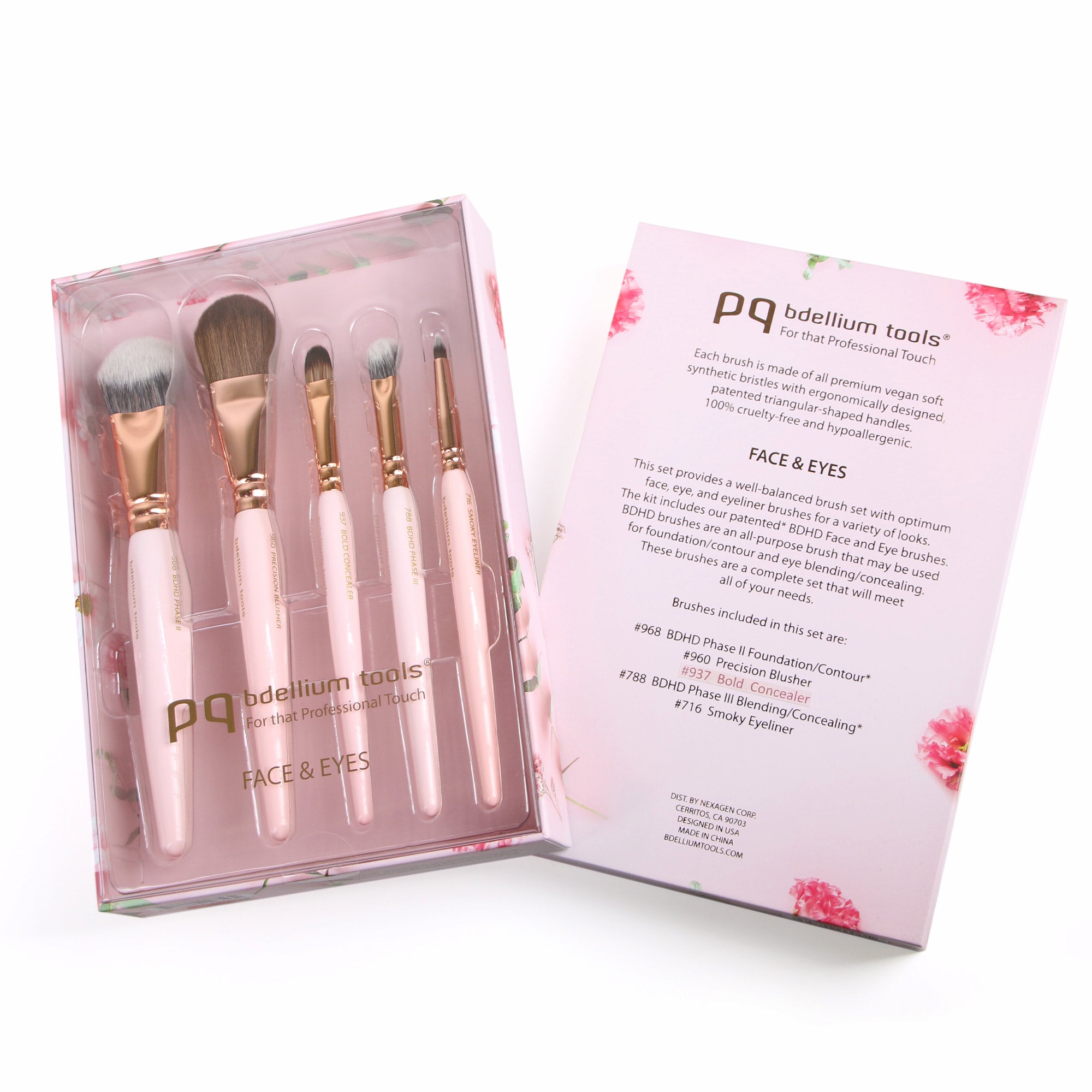 Pink Golden Triangle Face & Eyes Set – Bdellium Tools